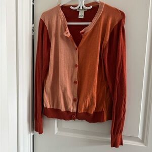 ORVIS Colorblock Cardigan Sweater